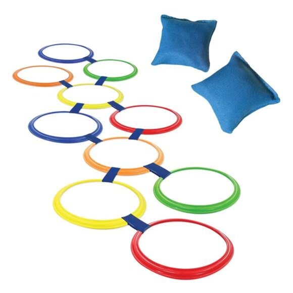 Play Day Hopscotch Rings, Kid's Outdoor Sports, Ages 3-99 - Picture 1 of 5